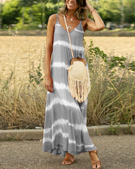 Slipklänning med randigt tryck