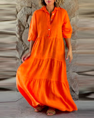 Enfärgad iögonfallande maxiklänning