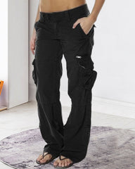 Vintage Loose Cargo-bukser med flere lommer