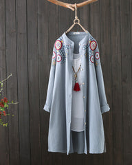 Mellomlang brodert cardigan