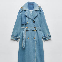 CHELSEA - DENIM - TRENCH COAT