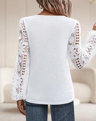 Avslappnad Blus Med Spets