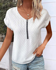 Enfärgad Kortärmad blus