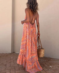 Slipklänning med tryck