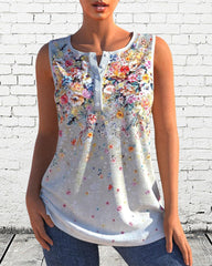 Casual tank topp i blommönster