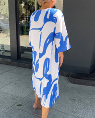 Modetryck fickklänning