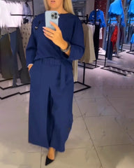 Enfärgad Jumpsuit med fickor