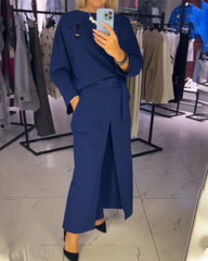 Enfärgad Jumpsuit med fickor
