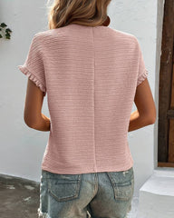 Söt kortärmad t-shirt med rund hals