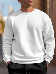 Andrew - Sweatshirt för män med rund halsringning och enfärgad