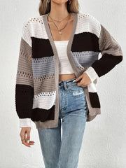 Lura - Chic komfort stickad casual långärmad kofta jumper