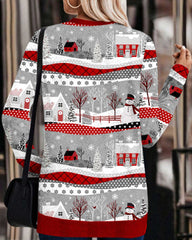 Cross sweatshirt med jultryck