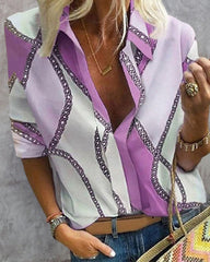 Lös skjorta med tryck