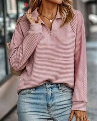 Solid tröja med dragkedja