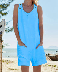 Enfärgad Casual Jumpsuit