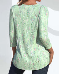 Topp med rund nacke och tryck