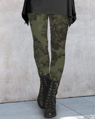 Eleganta leggings med blommönster
