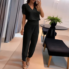 Selena™ - Moderiktigt Set med Blus och Byxor