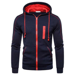 Fleece huvtröja för män