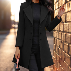 Rowan - Elegant solid lång jacka