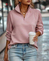 Solid tröja med dragkedja