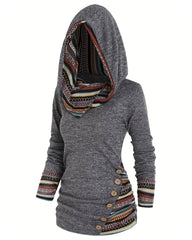 Kontrastfärgad Avslappnad hoodie