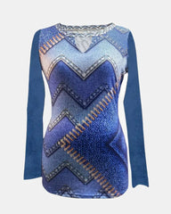 Vågig blus för kvinnor