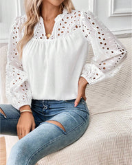 Ihålig enfärgad elegant topp