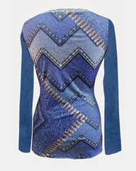 Vågig blus för kvinnor