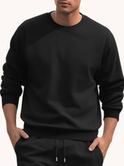 Andrew - Sweatshirt för män med rund halsringning och enfärgad