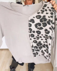 V-ringad topp med färgblock