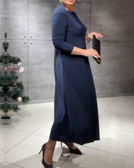 Elegant avslappnad maxi klänning