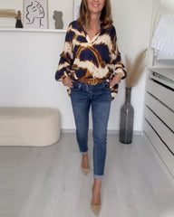 V-ringad avslappnad topp