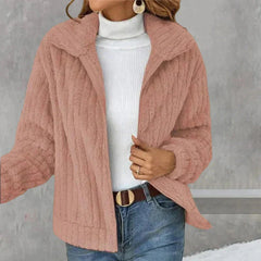 kvinnor rib fleece jacket