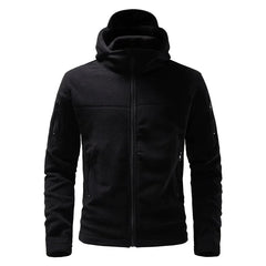 Fleece varm snygg huva jacka för män