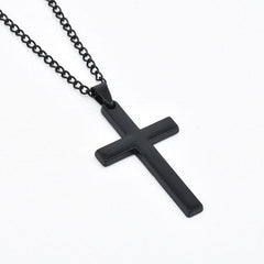 Antonios Cross rostfritt stål halsband Män