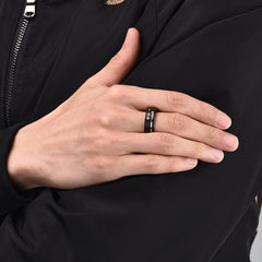 Antonios Zircon Stainless Steel Ring Män