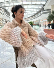 Selina - Den eleganta, glittrande cardigan-tröjan i siden