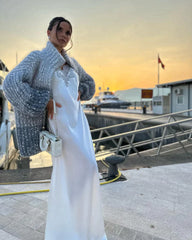 Selina - Den eleganta, glittrande cardigan-tröjan i siden